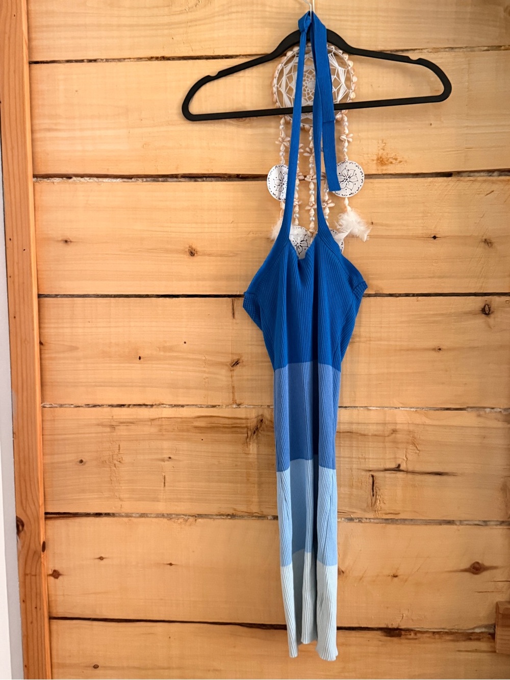 SHEIN Blue Colorblock Mini Dress